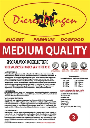 Markenlos Budget Premium Hundefutter Erwachsen Medium