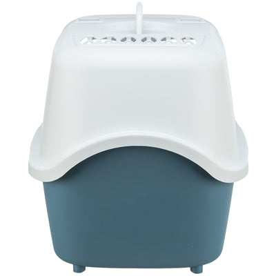 Trixie Katzenklo Vico Open Top Mit Haube Blau Grau / Weiss