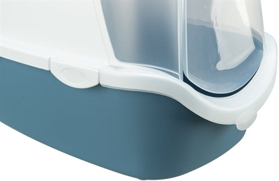 Trixie Katzenklo Vico Open Top Mit Haube Blau Grau / Weiss