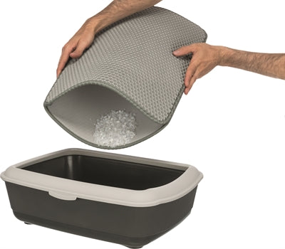 Trixie Katzentoilettenabdeckung Eva Grau