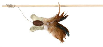 Trixie Spielstock Schmetterling Feder / Holz / Jute Mit Katzenminze