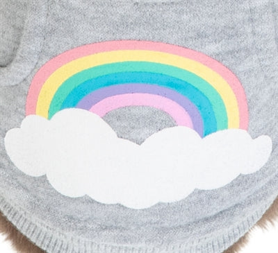 Trixie Hund Pullover Hoodie Regenbogen Fällt Grau