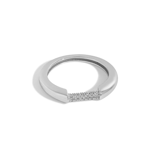 CZ 925 Sterling Silber Ring Mikro Einstellung
