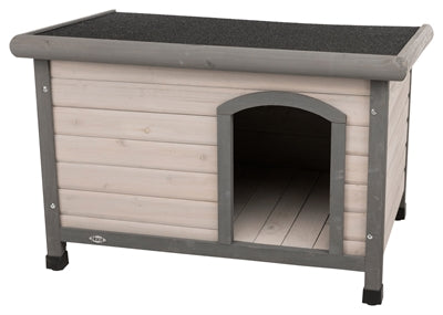 Trixie Hundehütte Trixie Natura Classic Flachdach Grau