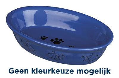 Trixie Futterschale / Wasserschale Oval Pfote / Fischmuster Keramik Sortiert