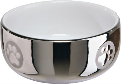 Trixie / Wasserschale Keramik Silber / Weiss