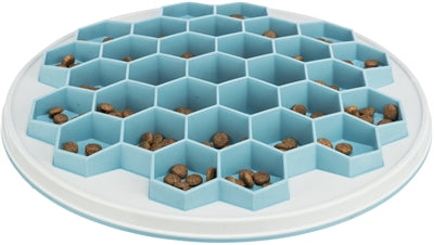 Trixie Slowfeeding Platehive Kunststoff / Tpr / Tpe Grau / Blau