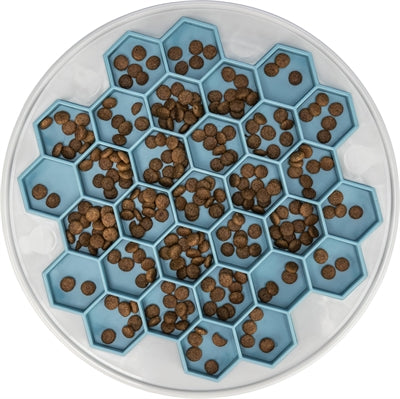Trixie Slowfeeding Platehive Kunststoff / Tpr / Tpe Grau / Blau