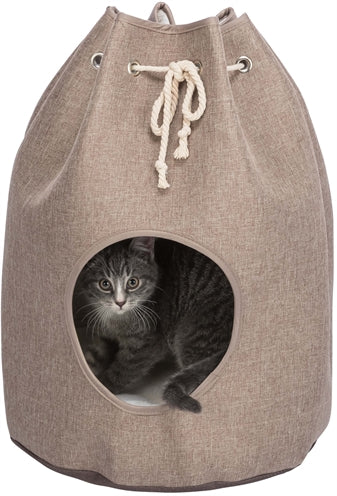 Trixie Katzenkorb Unterstand Nelli Hellbraun / Weiss-Taupe