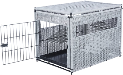 Trixie Home Zwinger Polyrotan Hellgrau