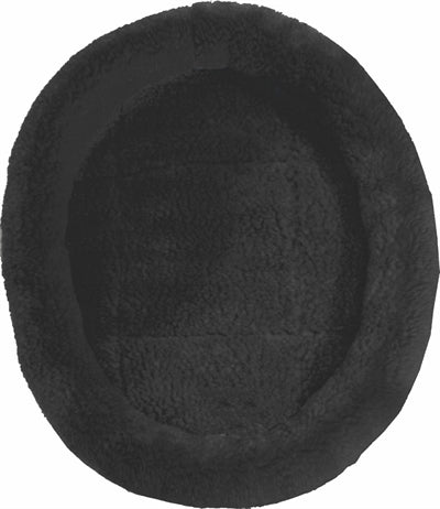 Markenlos Korbimitation Schafwolle Schwarz