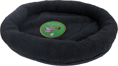 Markenlos Korbimitation Schafwolle Schwarz