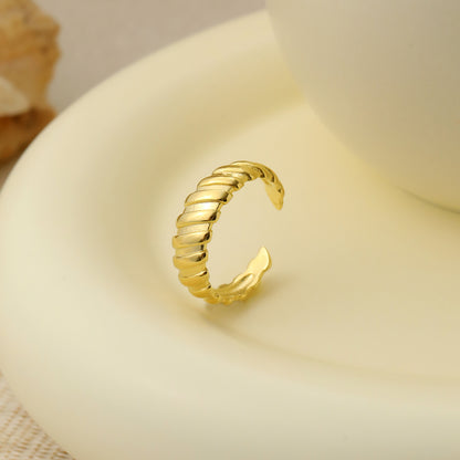 Mode Outfit Street Style Gear 925 Sterling Silber Verstellbarer Ring