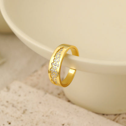 Schöner blauer CZ Star River 925 Sterling Silber verstellbarer Ring