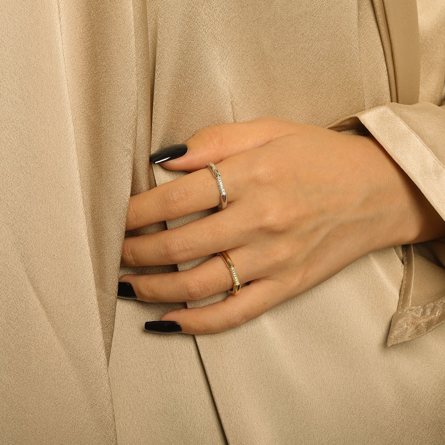 CZ 925 Sterling Silber Ring Mikro Einstellung